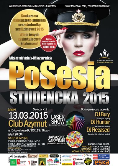 Warmińsko-Mazurska PoSesja Studencka 2015 - plakat
