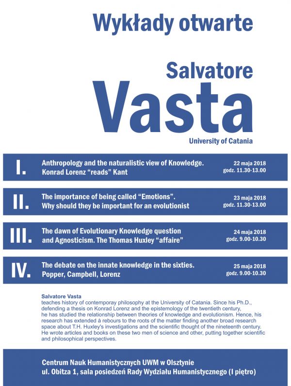Wykłady otwarte Salvatore Vasta